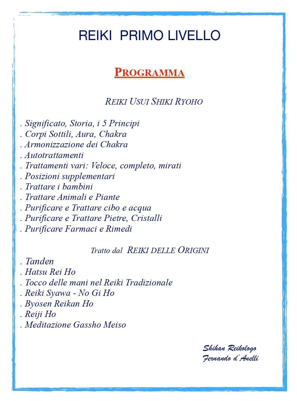 Programma 1 Livello Reiki page 0001